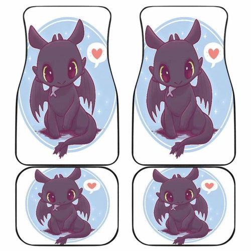 Cute Toothless How To Train Your Dragon Car Floor Mats Universal Fit 051012 - CarInspirations