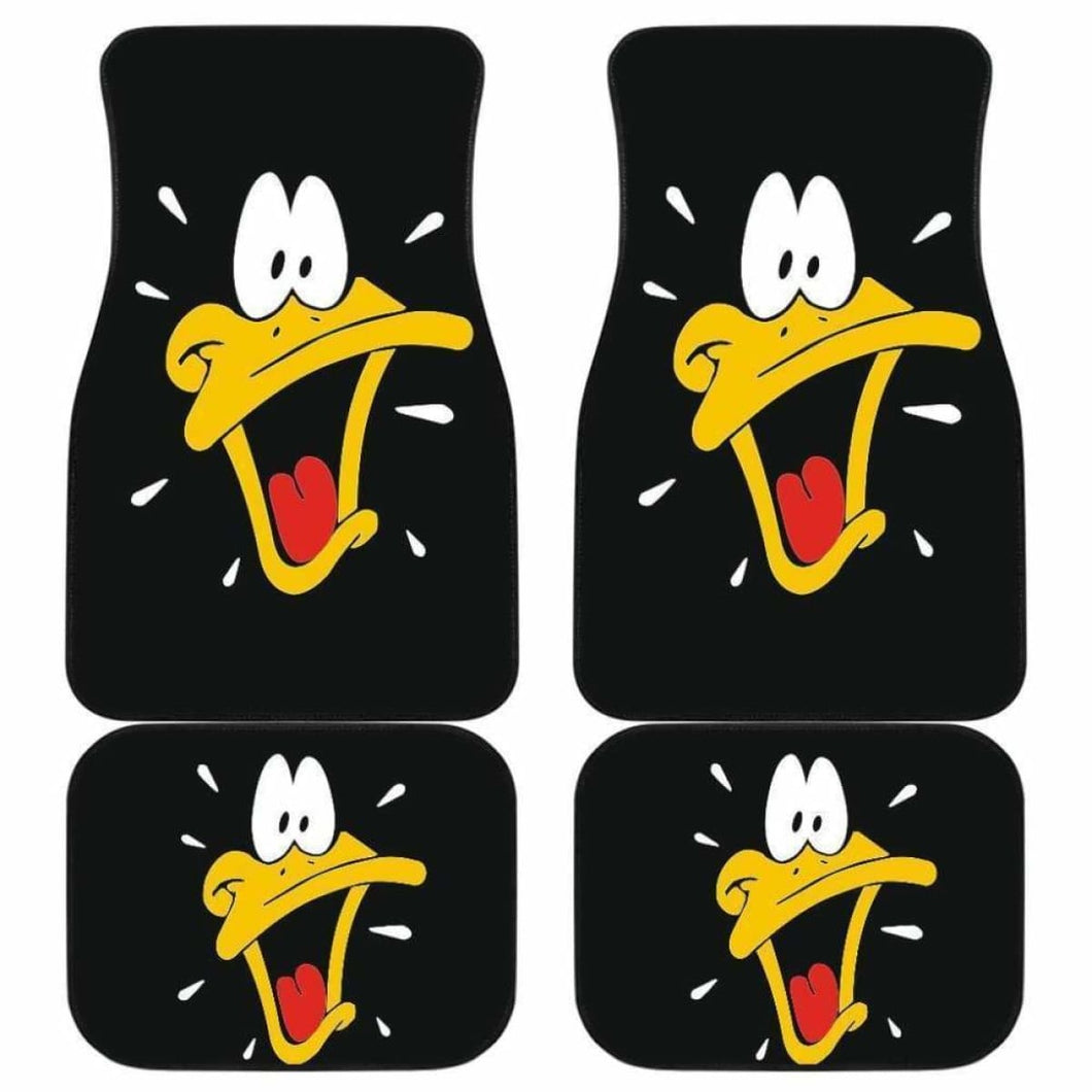 Daffy Duck Funny Cartoon In Black Theme Car Floor Mats Universal Fit 051012 - CarInspirations