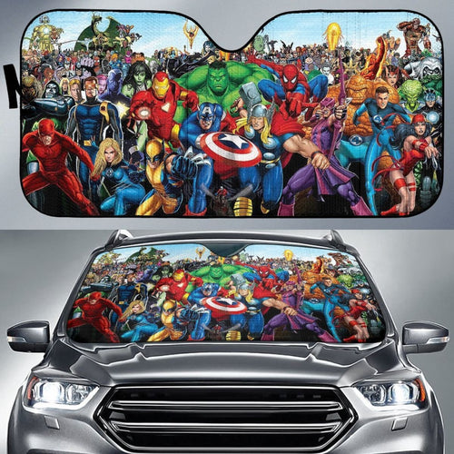 DC Hero Full Characters Car Sun Shades Movie Universal Fit 103530 - CarInspirations