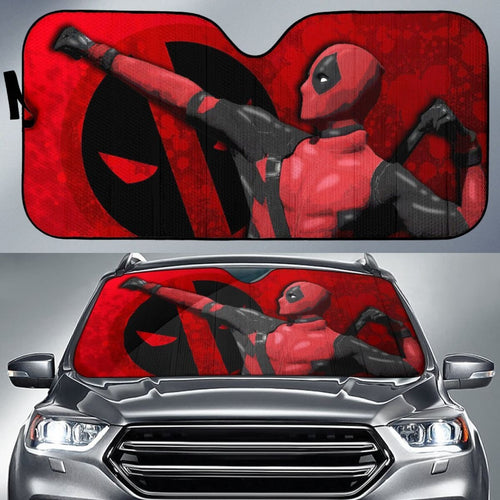 Deadpool Art Car Sun Shades Movie Fan Gift H032720 Universal Fit 225311 - CarInspirations