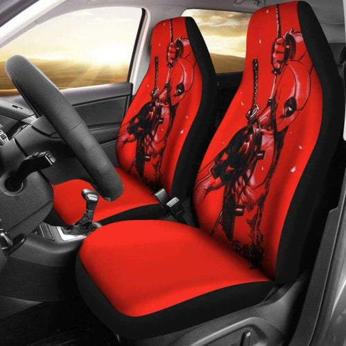 Deadpool Car Seat Covers 3 Universal Fit 051012 - CarInspirations