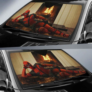 Deadpool Funny Auto Sun Shades 918b Universal Fit - CarInspirations