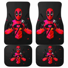 Load image into Gallery viewer, Deadpool Heart Hand Sign In Dark Theme Car Floor Mats Universal Fit 051012 - CarInspirations