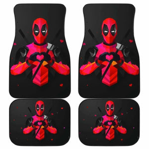 Deadpool Heart Hand Sign In Dark Theme Car Floor Mats Universal Fit 051012 - CarInspirations