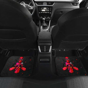 Deadpool Heart Hand Sign In Dark Theme Car Floor Mats Universal Fit 051012 - CarInspirations