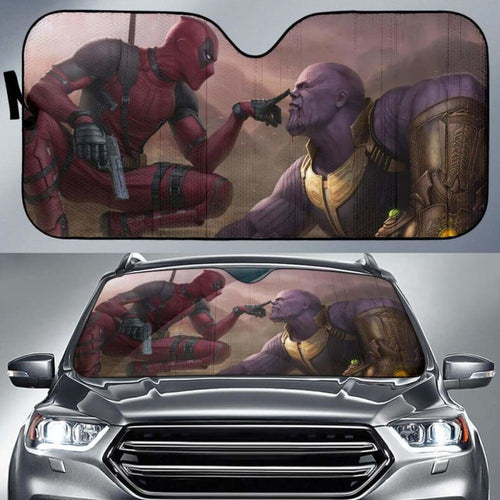 Deadpool vs Thanos Car Sunshade 918b Universal Fit - CarInspirations