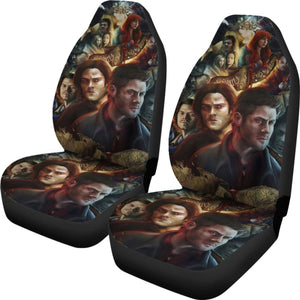 Dean And Sam Supernatural Movie Car Seat Covers H040320 Universal Fit 225311 - CarInspirations