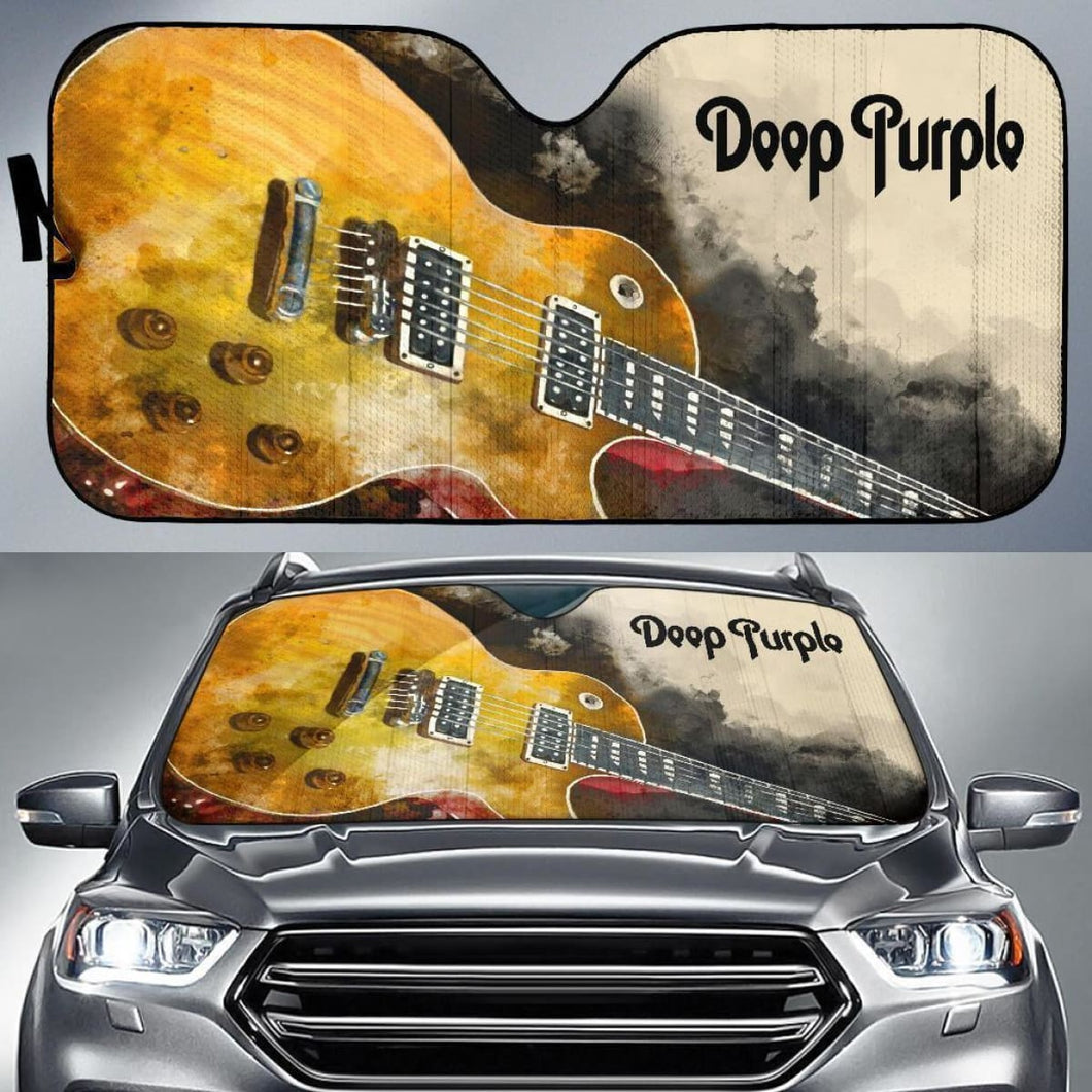 Deep Purple Car Auto Sun Shade Guitar Rock Band Fan Universal Fit 174503 - CarInspirations