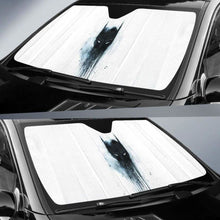 Load image into Gallery viewer, Demon Batman Logo in White theme car auto sunshades 918b Universal Fit - CarInspirations