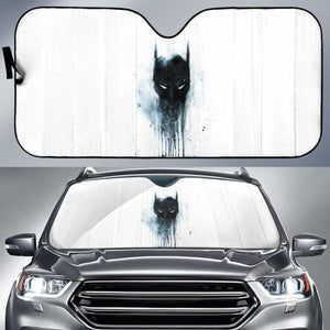 Demon Batman Logo in White theme car auto sunshades 918b Universal Fit - CarInspirations