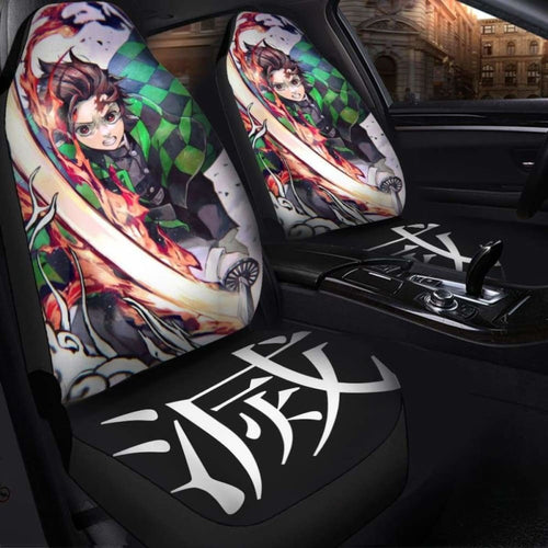 Demon Slayer Anime Seat Covers 101719 Universal Fit - CarInspirations