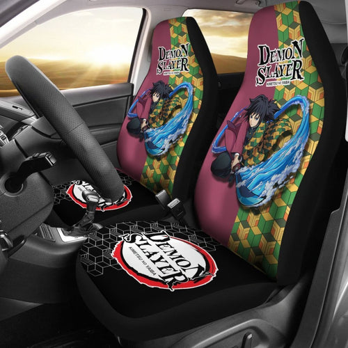 Demon Slayer Giyuu Uniform Car Seat Covers Anime Universal Fit 194801 - CarInspirations