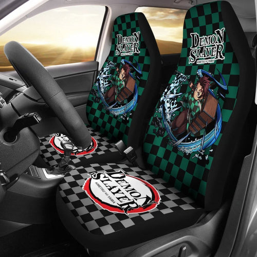 Demon Slayer Tanjiro Uniform Car Seat Covers Anime Universal Fit 194801 - CarInspirations