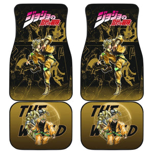 Dio Brando Jojo Bizarre Adventure Gyro Manga Checkerboard Style Car Floor Mats Anime Yellow Universal Fit 175802 - CarInspirations