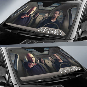 Disturbed Car Auto Sun Shade Rock Band Fan Gift Idea Universal Fit 174503 - CarInspirations