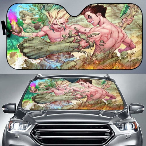 Dr Stone Anime Car Sun Shade 918b Universal Fit - CarInspirations