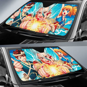Dr Stone Art Auto Sunshade Anime 2020 Universal Fit 225311 - CarInspirations