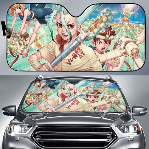 Dr Stone Dynamic Auto Sunshade Anime 2020 Universal Fit 225311 - CarInspirations
