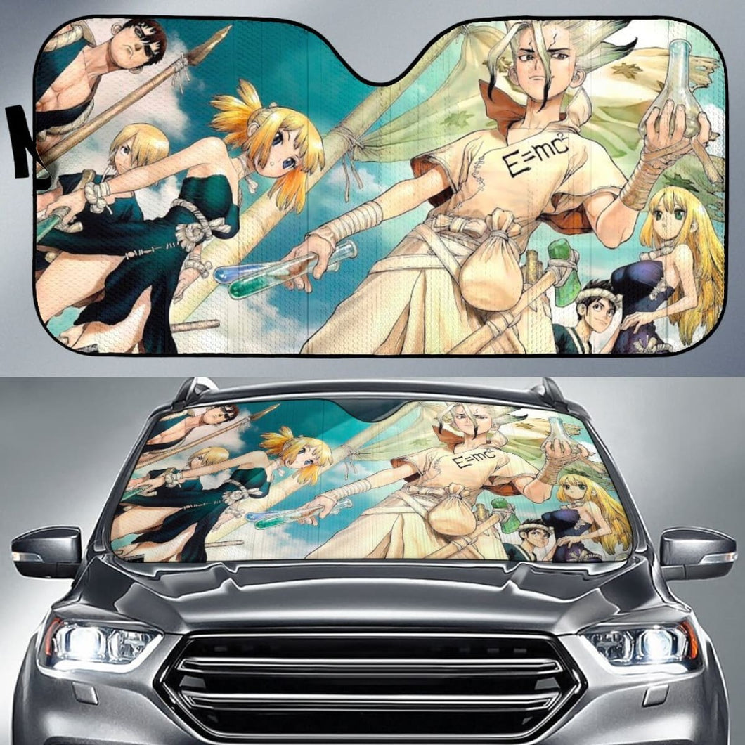 Dr Stone Hd Art Auto Sunshade Anime 2020 Universal Fit 225311 - CarInspirations