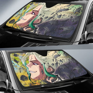 Dr Stone Senku Auto Sunshade Anime 2020 Universal Fit 225311 - CarInspirations