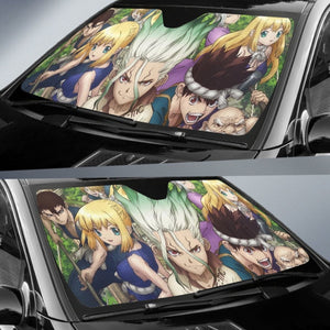 Dr Stone Senku & Friends Auto Sunshade Anime 2020 Universal Fit 225311 - CarInspirations