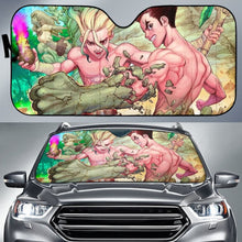 Load image into Gallery viewer, Dr Stone Senku &amp; Taiju Auto Sunshade Anime 2020 Universal Fit 225311 - CarInspirations