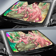 Load image into Gallery viewer, Dr Stone Senku &amp; Taiju Auto Sunshade Anime 2020 Universal Fit 225311 - CarInspirations