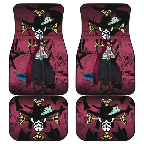 Dracule Mihawk One Piece Car Floor Mats Manga Mixed Anime Universal Fit 175802 - CarInspirations
