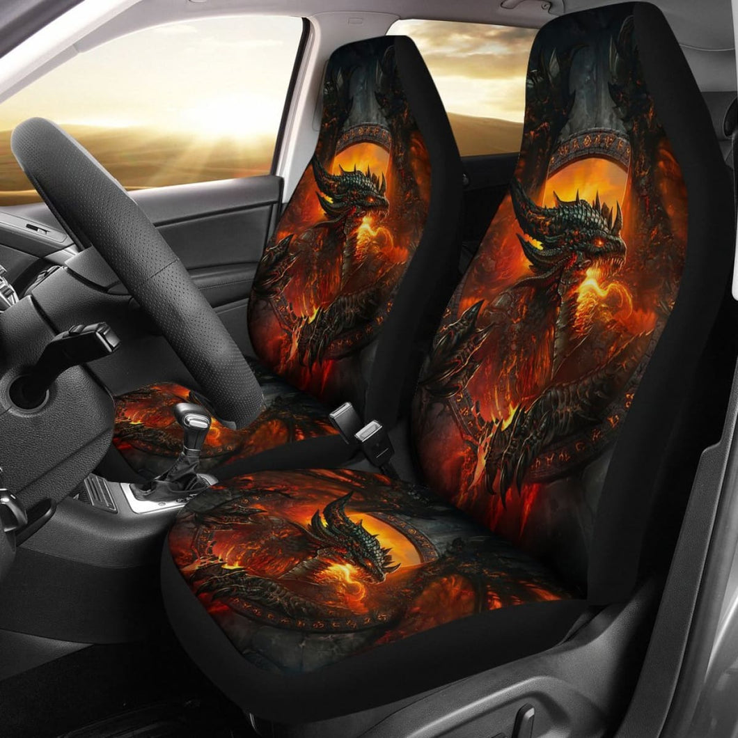 Dragon Art Game Of Thrones Car Seat Covers Movie H053120 Universal Fit 072323 - CarInspirations