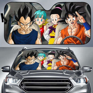 Dragon Ball Anime Goku Vegeta Auto Sun Shade 918b Universal Fit - CarInspirations