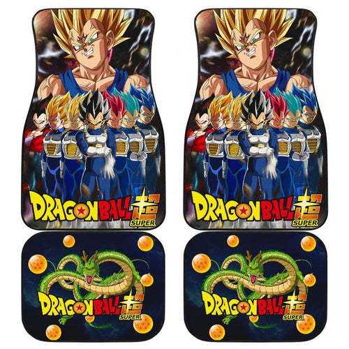 Dragon Ball Vegeta Art Car Floor Mats Manga Fan Gift Universal Fit 103530 - CarInspirations