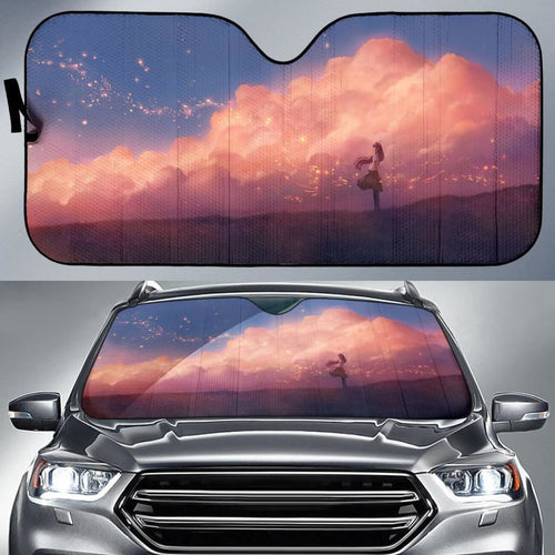 Dream Anime Girl Breeze Magic Evening Girly 4K Car Sun Shade Universal Fit 225311 - CarInspirations