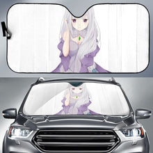 Load image into Gallery viewer, Emilia Rezero Female Protagonist Half Elf Hd Car Sun Shade Universal Fit 225311 - CarInspirations