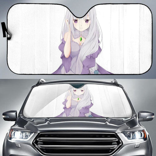 Emilia Rezero Female Protagonist Half Elf Hd Car Sun Shade Universal Fit 225311 - CarInspirations