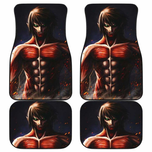 Eren Attack On Titans Front And Car Mats Universal Fit - CarInspirations