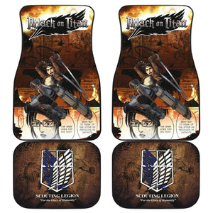 Eren Jeager Attack On Titan Car Floor Mats For Cool Fan Anime Universal Fit 175802 - CarInspirations