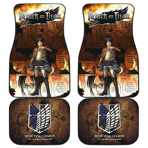 Eren Jeager Attack On Titan Car Floor Mats For Fan Like Anime Universal Fit 175802 - CarInspirations