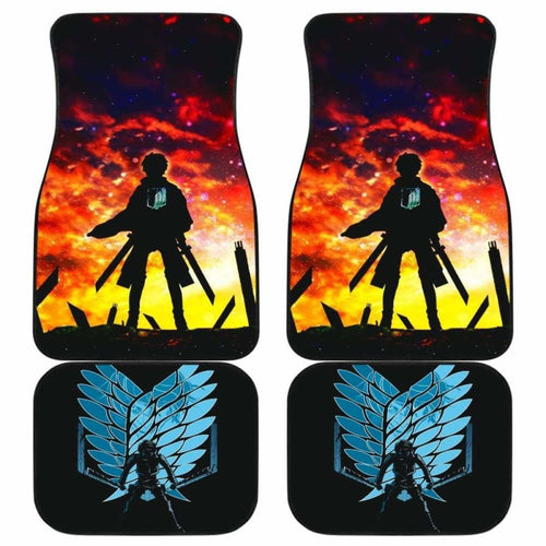 Eren Yeager Attack On Titan Car Floor Mats Universal Fit - CarInspirations