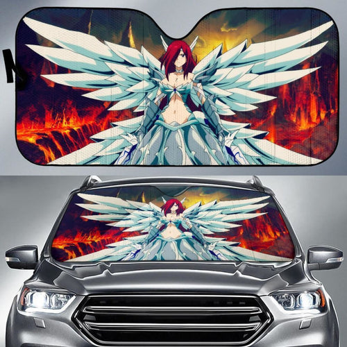 Erza Warrior Suit Angel Fair Tail Anime Auto Sun Shade Nh06 Universal Fit 111204 - CarInspirations