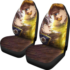 Escanor Vs Zeldris Car Seat Covers Seven Deadly Sins Universal Fit 173905 - CarInspirations