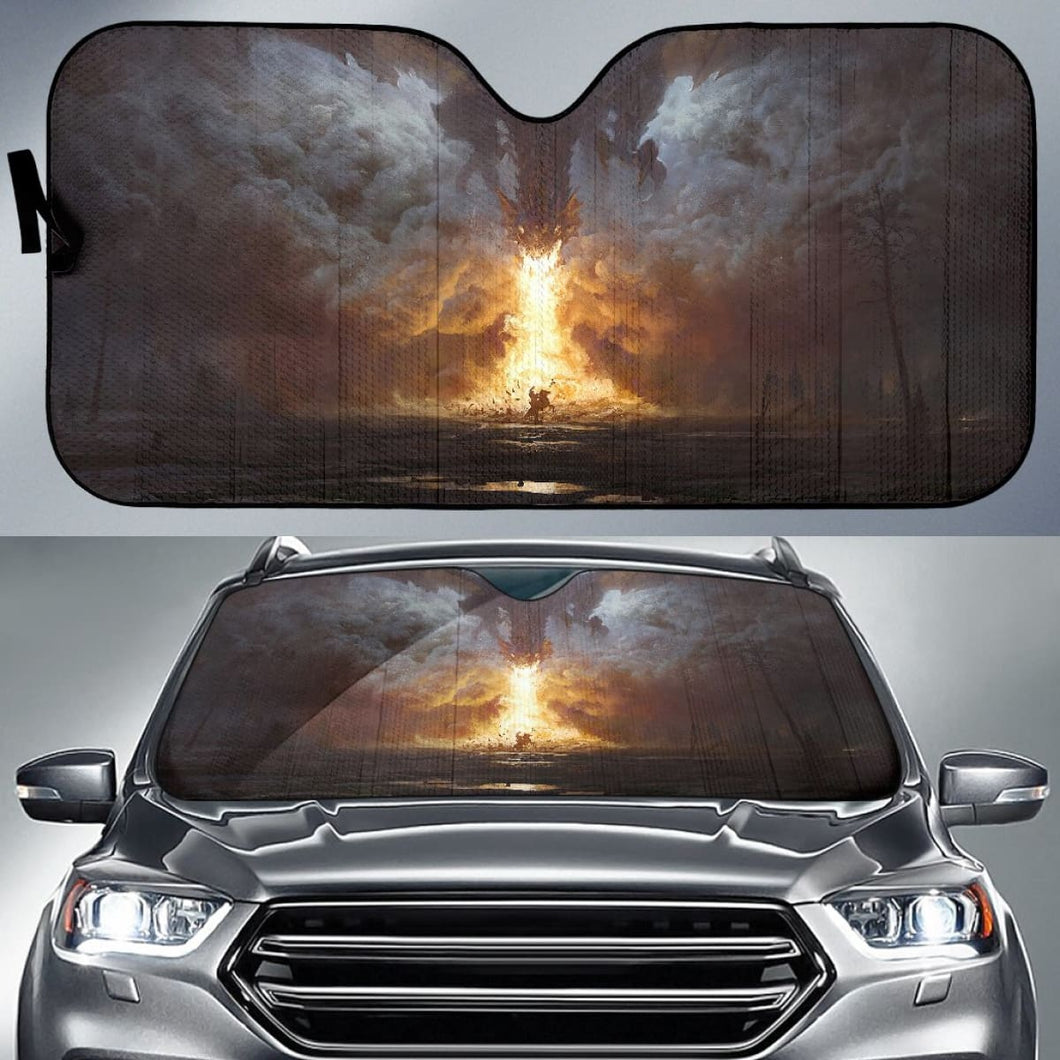 Evil Dragon Attack Cool Sun Shade amazing best gift ideas 2020 Universal Fit 174503 - CarInspirations