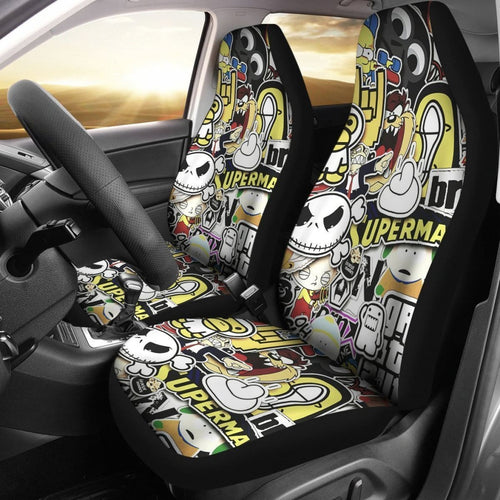 Favorite Character Cartoon Car Seat Covers Universal Fit 225721 - CarInspirations