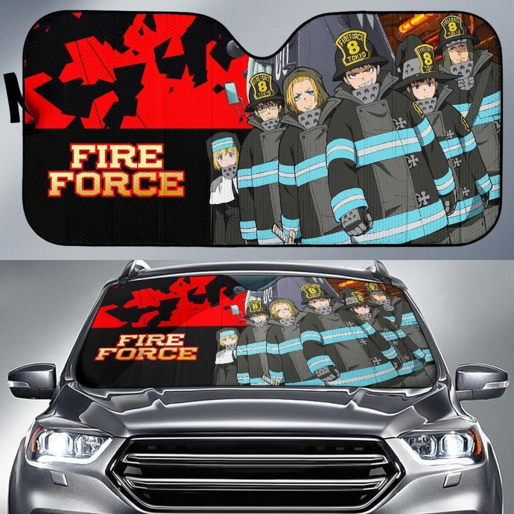 Fire Force Anime Auto Sun Shade Nh06 Universal Fit 111204 - CarInspirations