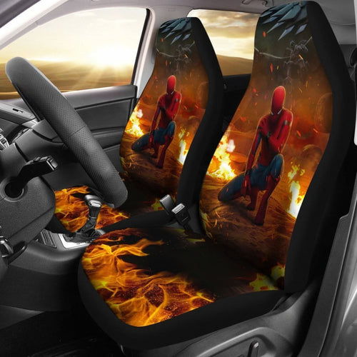Fire Spiderman Hero Marvel Homecoming Car Seat Covers Lt03 Universal Fit 225721 - CarInspirations