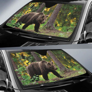 Forest Brown Bear Auto Sun Shades 918b Universal Fit - CarInspirations