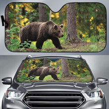 Load image into Gallery viewer, Forest Brown Bear Auto Sun Shades 918b Universal Fit - CarInspirations