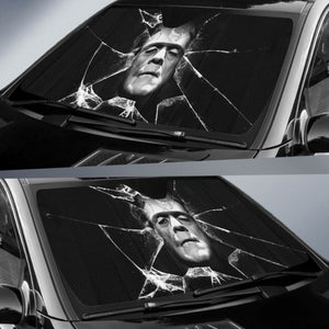 Frankenstein Car Auto Sun Shade Broken Glass Style Universal Fit 174503 - CarInspirations
