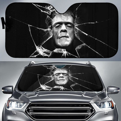 Frankenstein Car Auto Sun Shade Broken Glass Style Universal Fit 174503 - CarInspirations