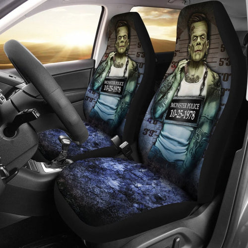 Frankenstein Monster Police Car Seat Covers Lt02 Universal Fit 225721 - CarInspirations