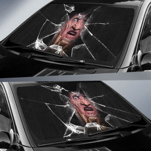 Freddy Krueger Car Auto Sun Shade Horror Windshield Broken Universal Fit 174503 - CarInspirations